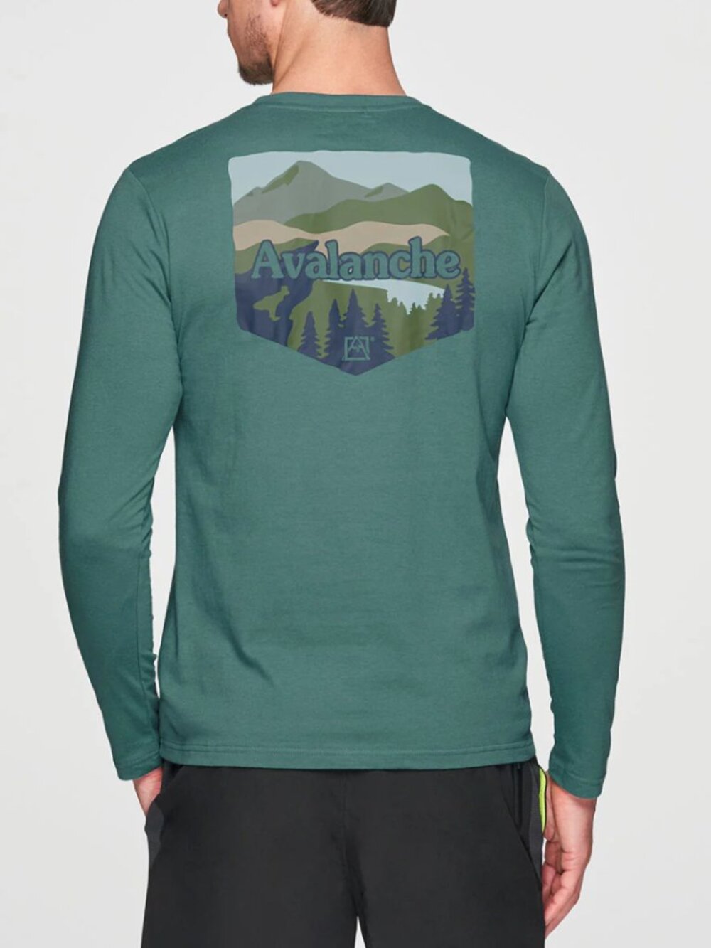 Avalanche Men's Long Sleeve Crew Tee Mountaineer Graphic Logo Size Large NWT